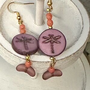 Dragonfly dangle earrings